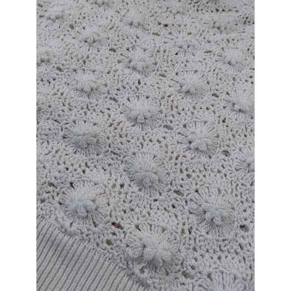 SK Imports neutral tone boho crochet sweater - Picture 7 of 10